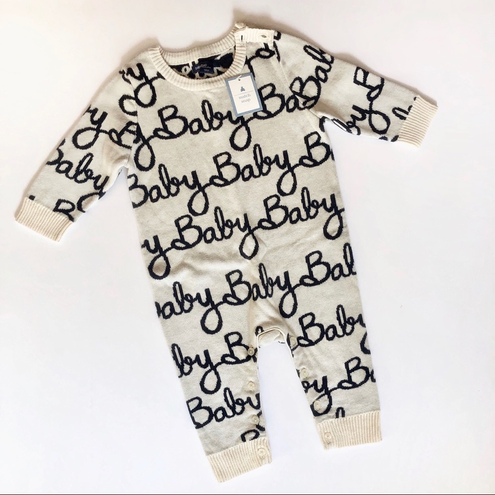 Baby GAP long sleeve footless cotton knit bodysuit